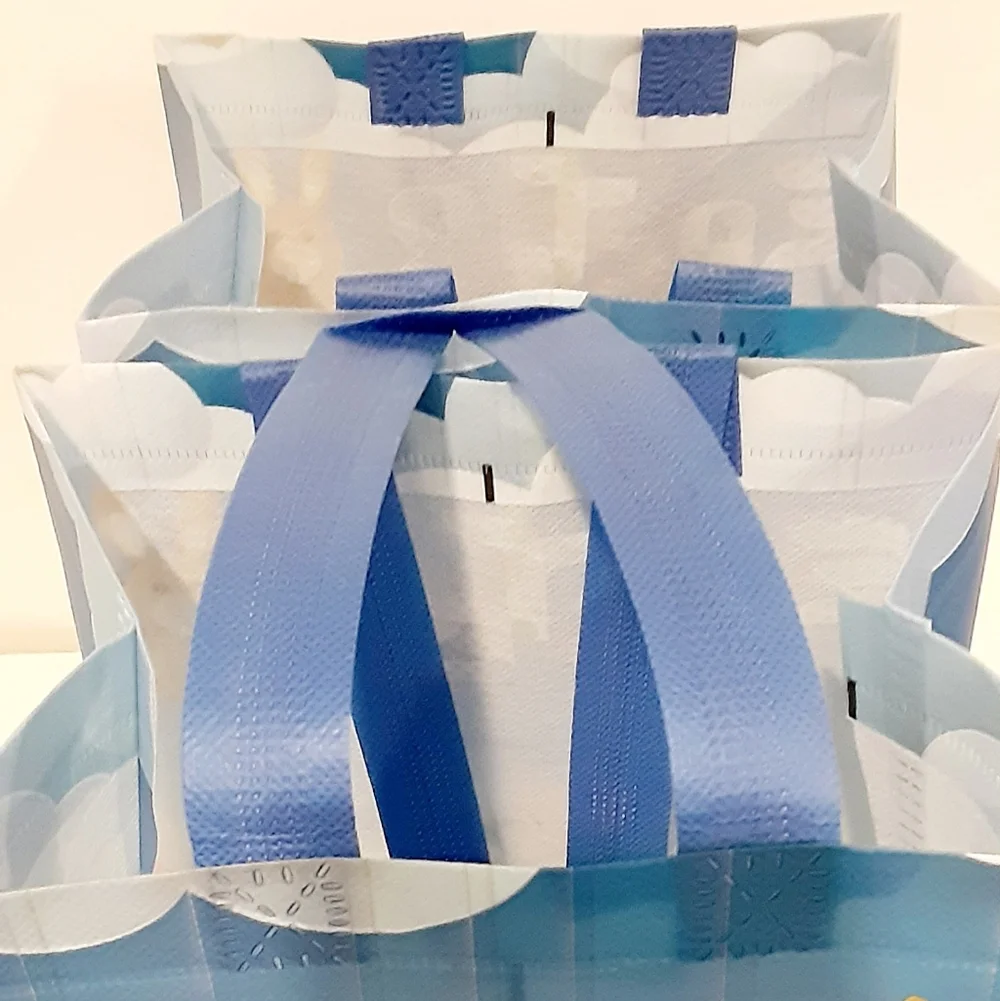 Easter Reusable Totes Bag Blue Gift Kid Egg Bags - Home Party Supplies 2 For $13